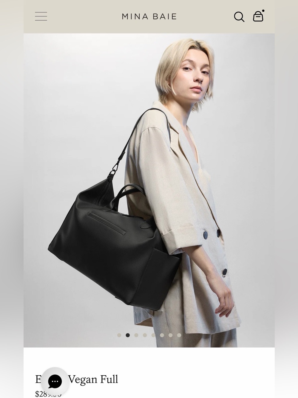 Mina Baie Black Vegan - EMMY BAG